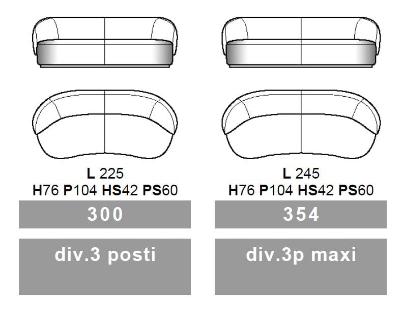 Изогнутый диван из ткани Calia Italia Superior ARCH-00097100 - Вид №3