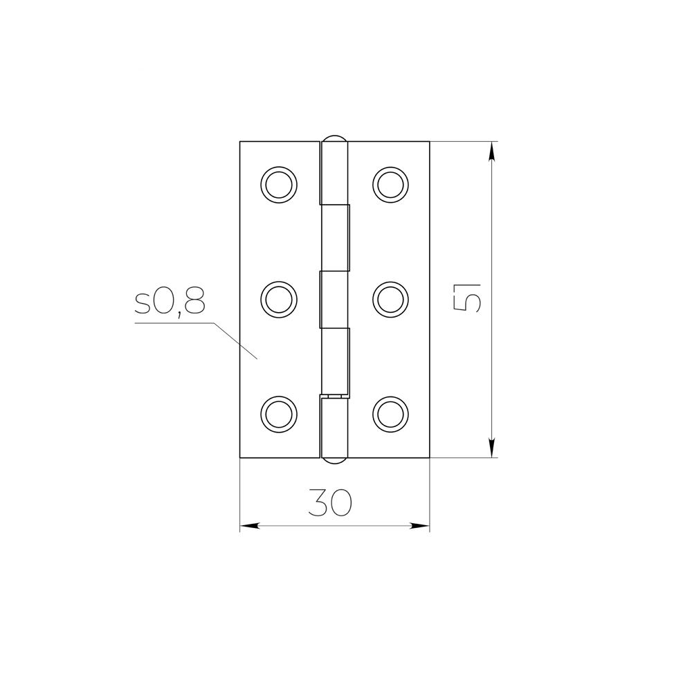 Накладная петля карточная Ajax 30x50 мм 2 шт STLM-2199677 - Вид №4