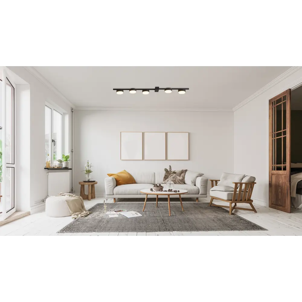 Люстра Freya Lamia — 5-рожковая потолочная с черным основанием 89374245 STLM-0916625 - Вид №7