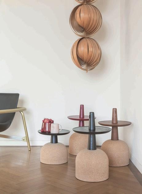 Bonaldo Низкий круглый деревянный журнальный столик sun-id-1417561 - Вид №1