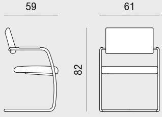 Viganò Кресло на полозьях с подлокотниками для залов ожидания Logika sun-id-1463970 - Вид №3