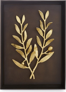 10612956 Michael Aram Панно Michael Aram "Золотая оливковая ветвь" 26х35см (золотистое) Сталь нержавеющая
