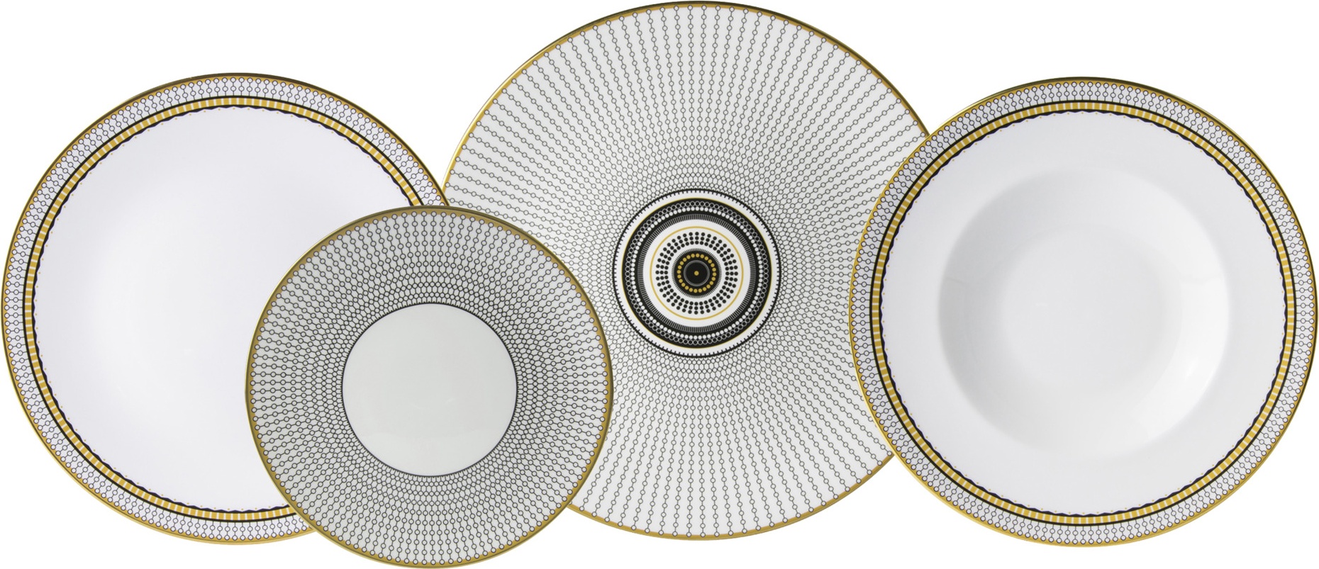 10650449 Royal Crown Derby Сервиз обеденный Royal Crown Derby "Вибрации" (Oscillate, Onyx) 6/20 Фарфор костяной 