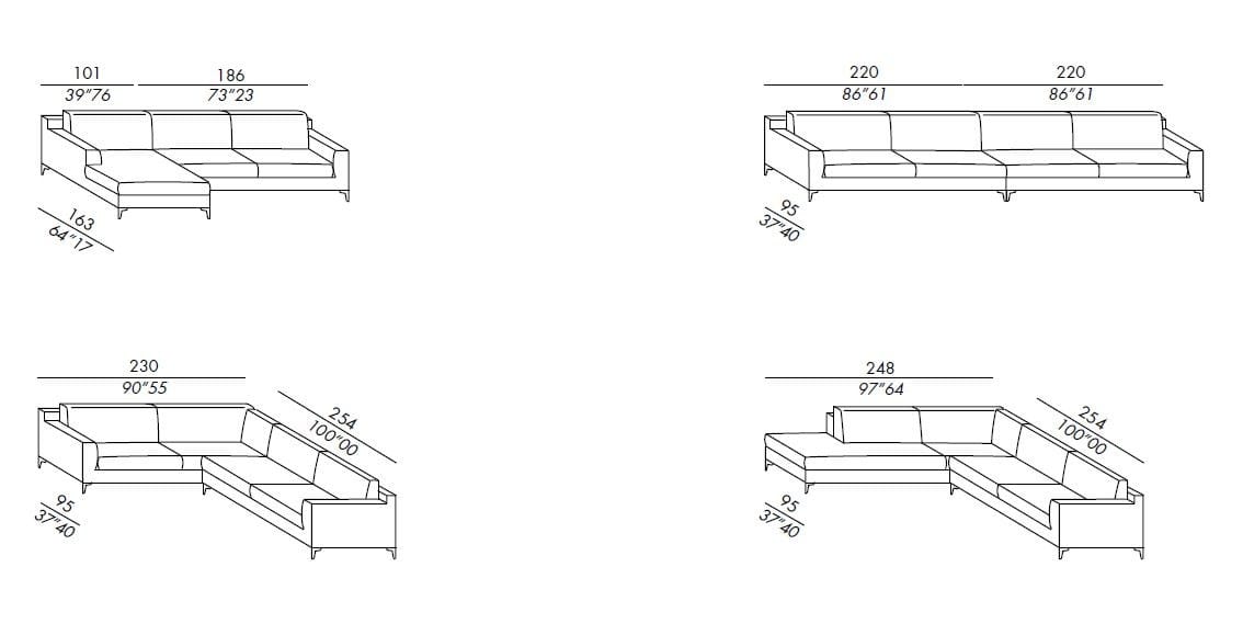 Кожаный диван Meridiani Prince ARCH-00138626 - Вид №2