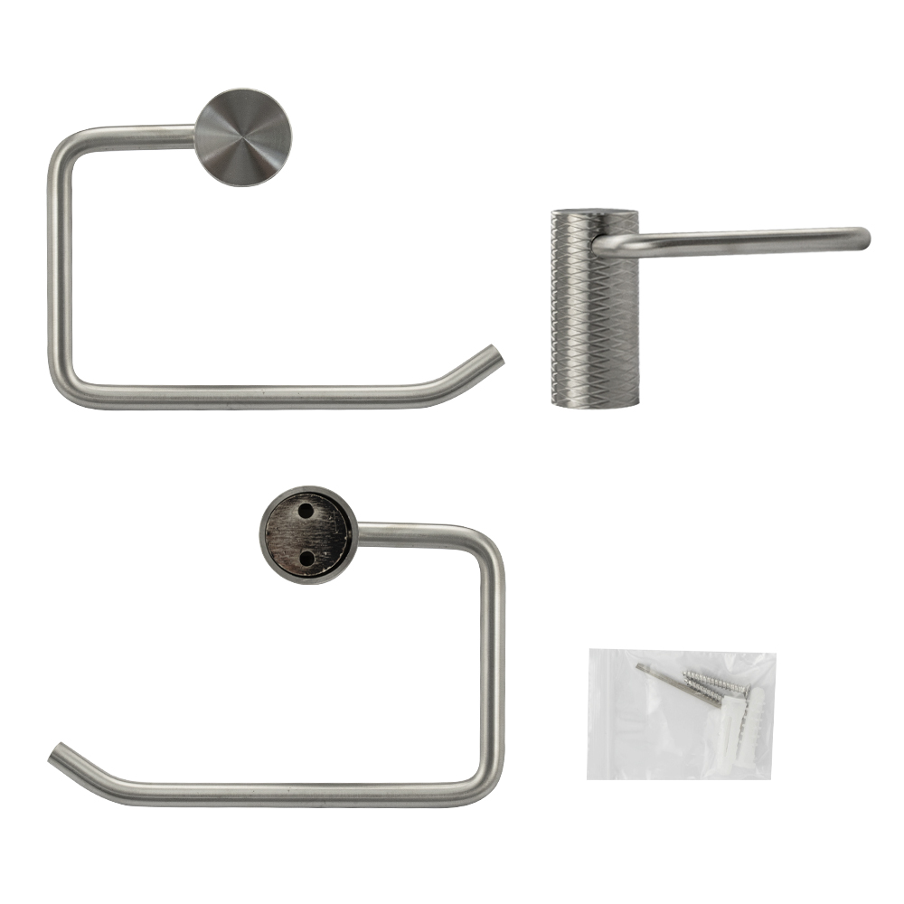 GFmark - Держатель туалетной бумаги, полотенца без экрана, из нержавеющей стали с резным креплением, код: 81002  - Вид №3