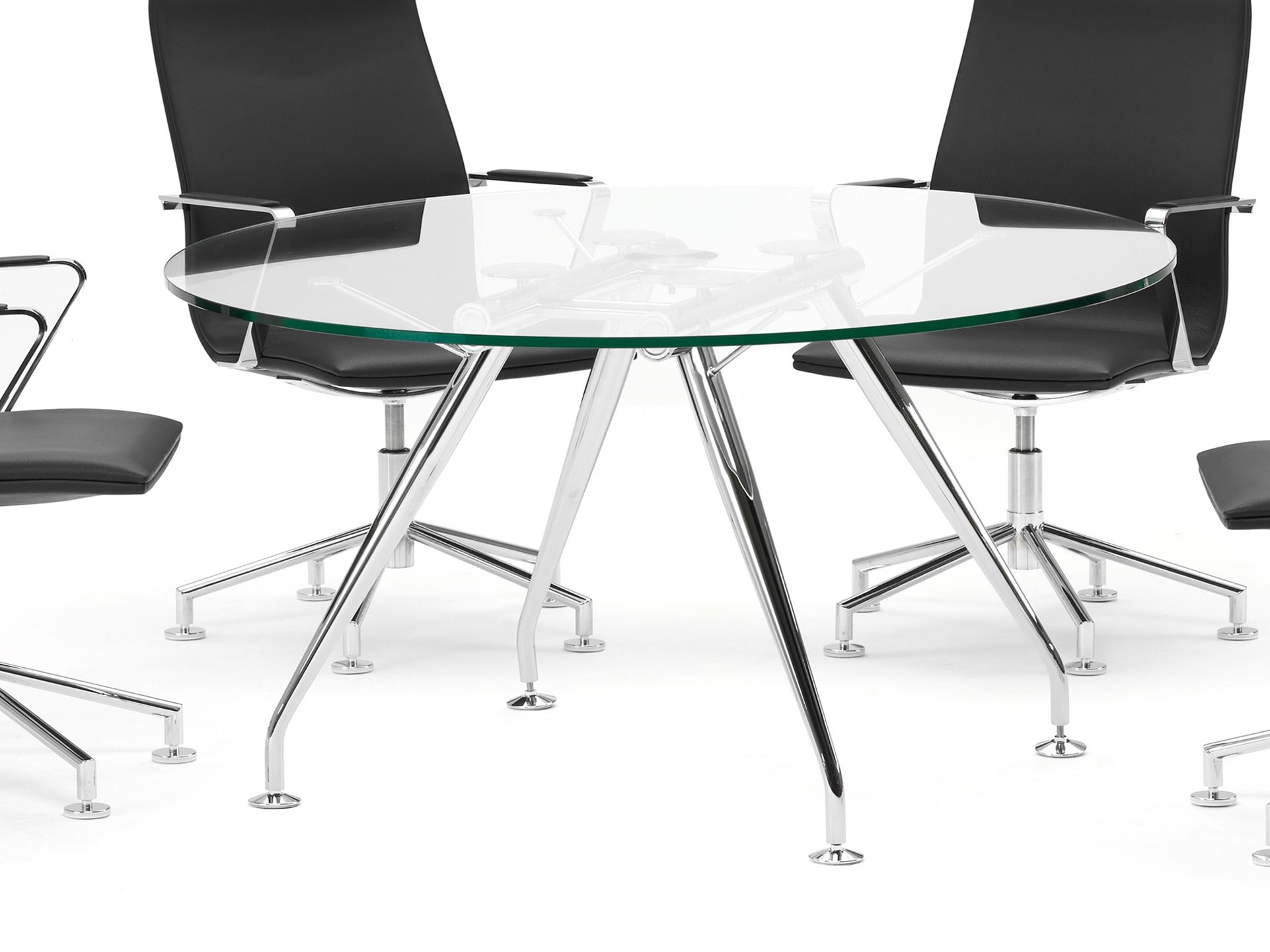 Круглый стеклянный стол для встреч Spiegels .sun ARCH-00051876 - Вид №1