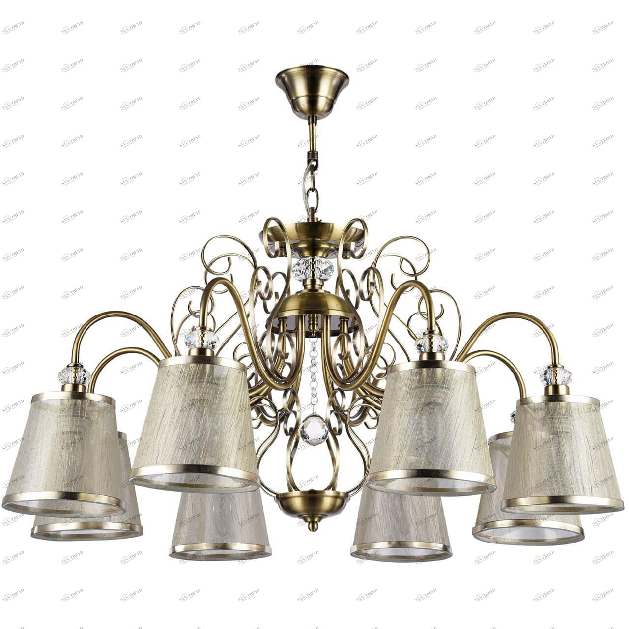 Подвесная люстра Freya Driana FR2405-PL-08-BZ FREYA ДИЗАЙНЕРСКИЕ, DRIANA 186112 Бежевый 