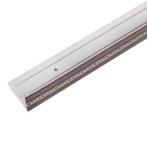 Карниз шинный двухрядный «Луи» в наборе 200 см цвет латунь