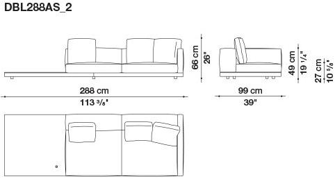 B&B Italia Кожаный диван Dock sun-id-1441060 - Вид №180
