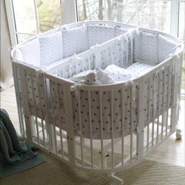 Манеж двухместная кроватка PlayPen 3 в 1 серии Limited (без матрасов) COMFORTBABY  00-3949429 Разноцветный;белый Santreyd  - Вид №7