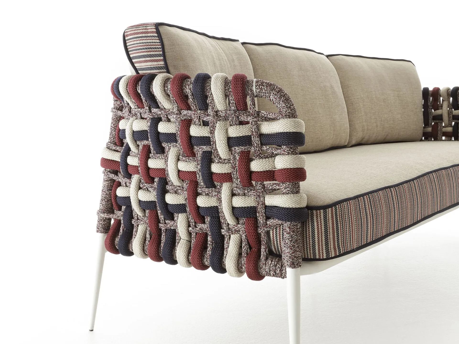 Плетеный 3-местный открытый диван с веревками Nodo Italia Antonio Marras + Nodo Italia ARCH-00028114 - Вид №4