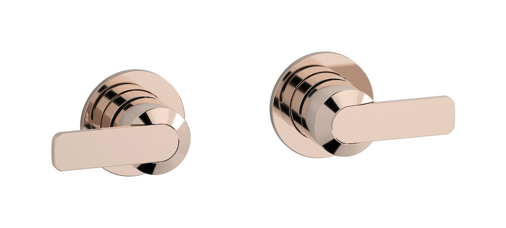 Встроенный смеситель для душа на 2 отверстия на 1 потребителя. WE ARE IB c6400rs Rose Gold C-67
