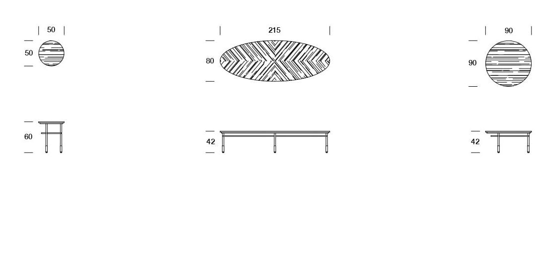 Деревянный овальный журнальный столик Former In Italia TOBIA ARCH-00095127 - Вид №6