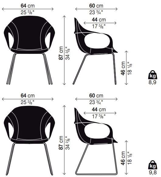Kristalia Кожаное кресло-санки с подлокотниками Elephant sun-id-1402956 - Вид №2