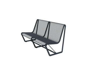 Стальная скамья со спинкой