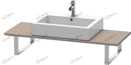 XL012C04343 X-Large Консоль для накладных раковин и встраиваемых умывальников Базальт матовый, декор Duravit