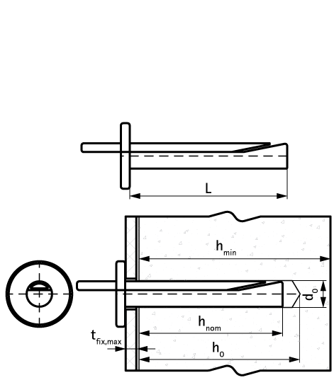 60963604 WCA1 Анкер потолочный экономичный потолочный забивной анкер walraven  - Вид №1