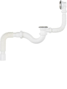 90674113 Сифон для ванны V155-30-MR 1 1/2"х40 мм прямоточный STLM-0332923 AQUANT