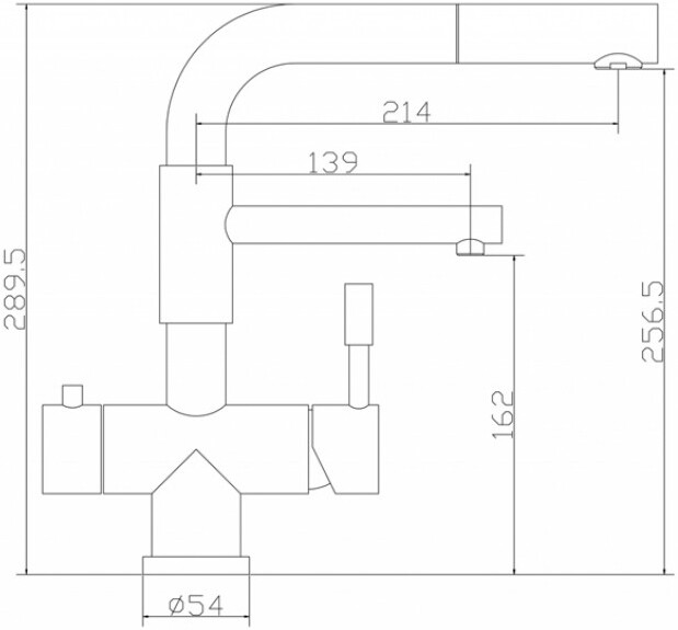 Смеситель ZorG Inox Arcade SZR-1068P-D для кухонной мойки, сталь - Вид №1