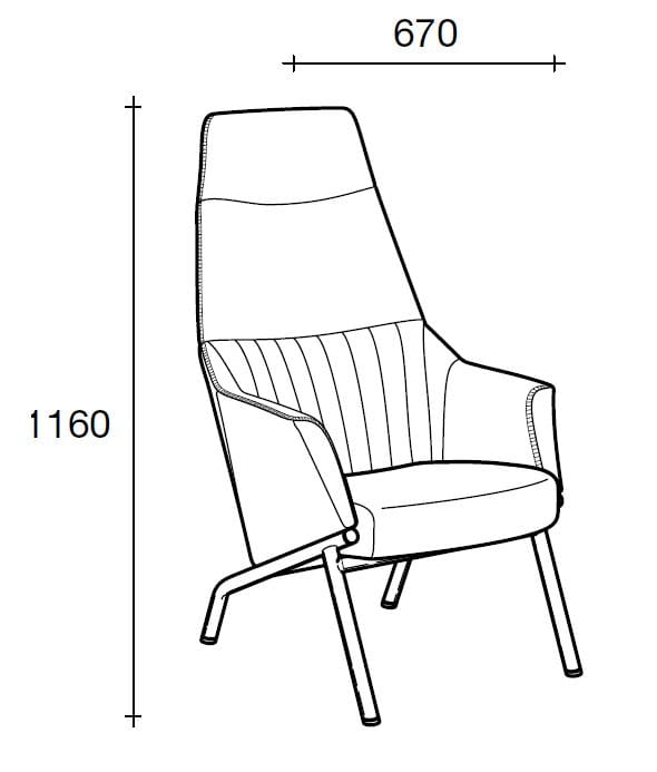 Кожаное офисное кресло Sesta шашки ARCH-00142157 - Вид №4