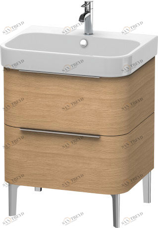 H2637205252 Тумбочка напольная Happy D.2 #H26372 625 x 480 мм Европейский дуб, декор Duravit