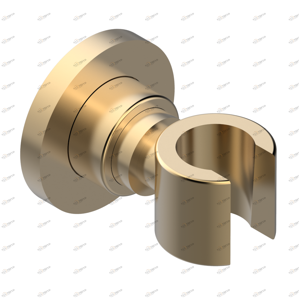 U4C-53F Кронштейн стационарный встраиваемый в стену Thg-paris Diplomate с витыми кольцами Matt Umber PVD U4C 53F CAT.F