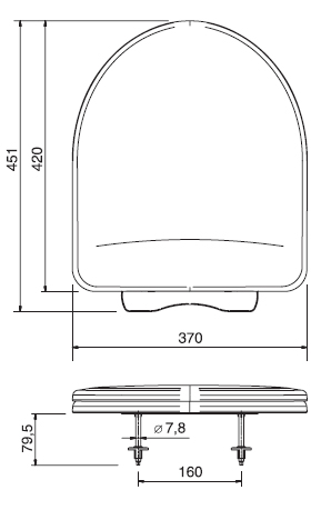 161412 Крышка сиденье для унитаза ОРИО  - Вид №1