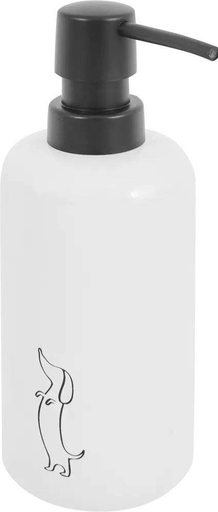 VIDAGE Диспенсер для жидкого мыла Такса Жужа в бело-золотом исполнении 85104892