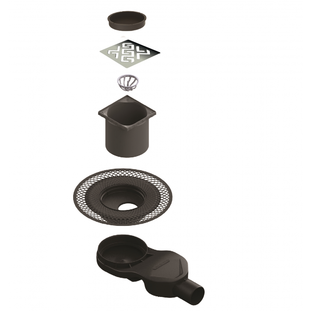 092161 Трап водосток PLATZ Antik 150х150  Berges PLATZ Antik  - Вид №4