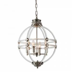 Подвесной светильник Impero nickel от Delight Collection KM0766P-4 nickel DELIGHT ДИЗАЙНЕРСКИЕ 243742 Прозрачный;никель