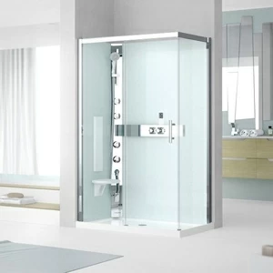 Novellini. Душевая кабина 100x70 A100x70 HYDROMASSAGE с низким душевым поддоном GLAX 3