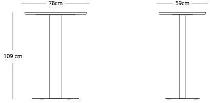 Liqui Contracts Высокий овальный стол из стали и дерева Georgie sun-id-1464490 - Вид №6
