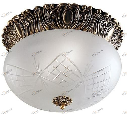 Possoni Illuminazione Потолочный светильник из сатинированной латуни со стеклом  200/35 