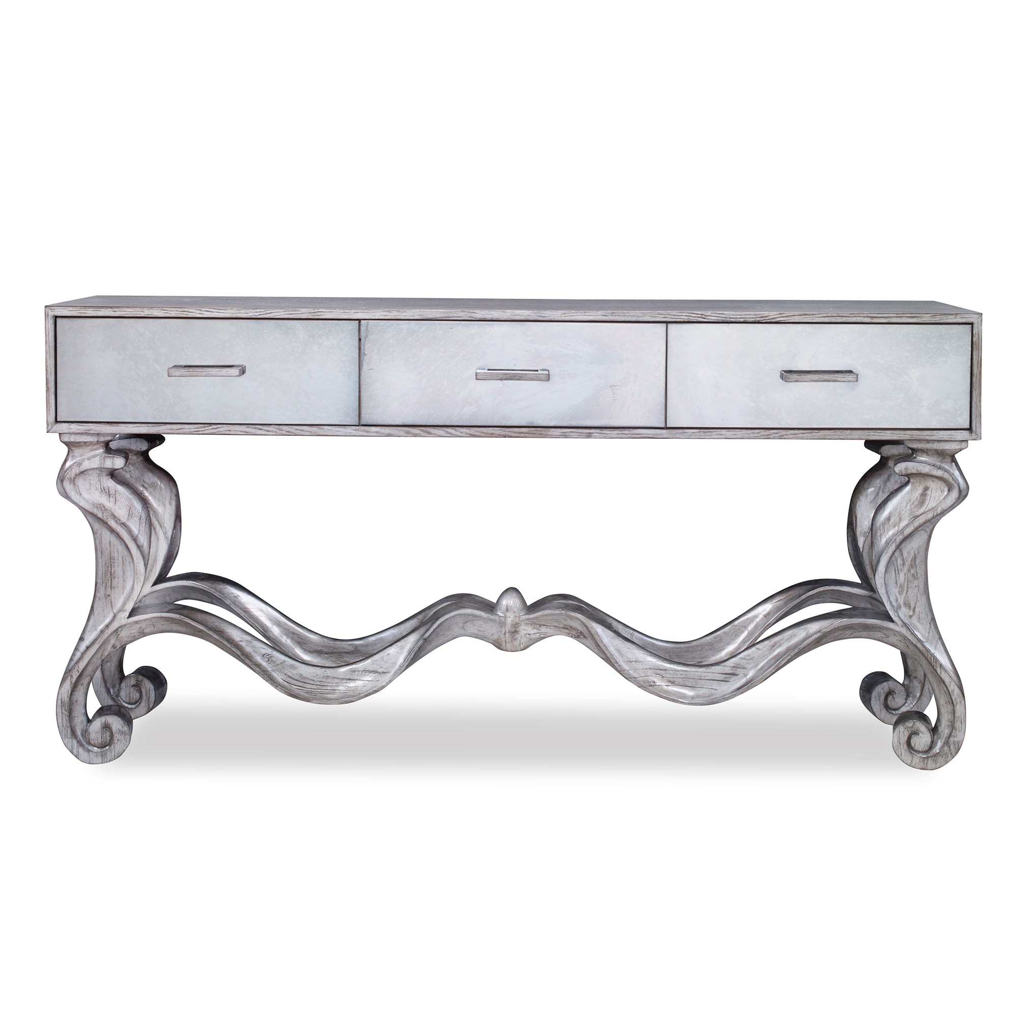 Консольные столы 27003-850-004 Voranado Scrolling Console - Steel Ambella  - Вид №2