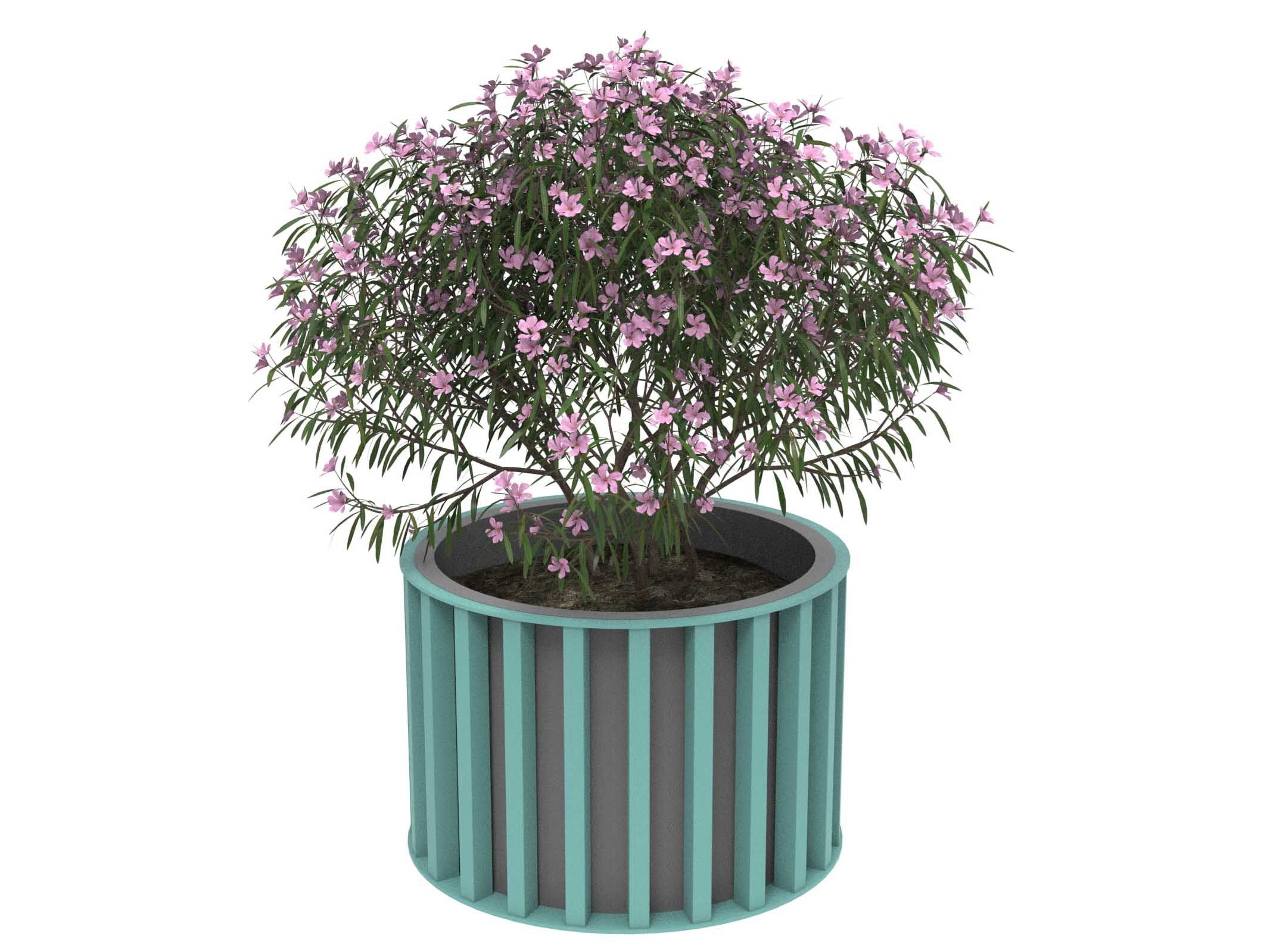 Оцинкованная сталь круглый низкий плантатор Lazzari Динамо ARCH-00115712 - Вид №31