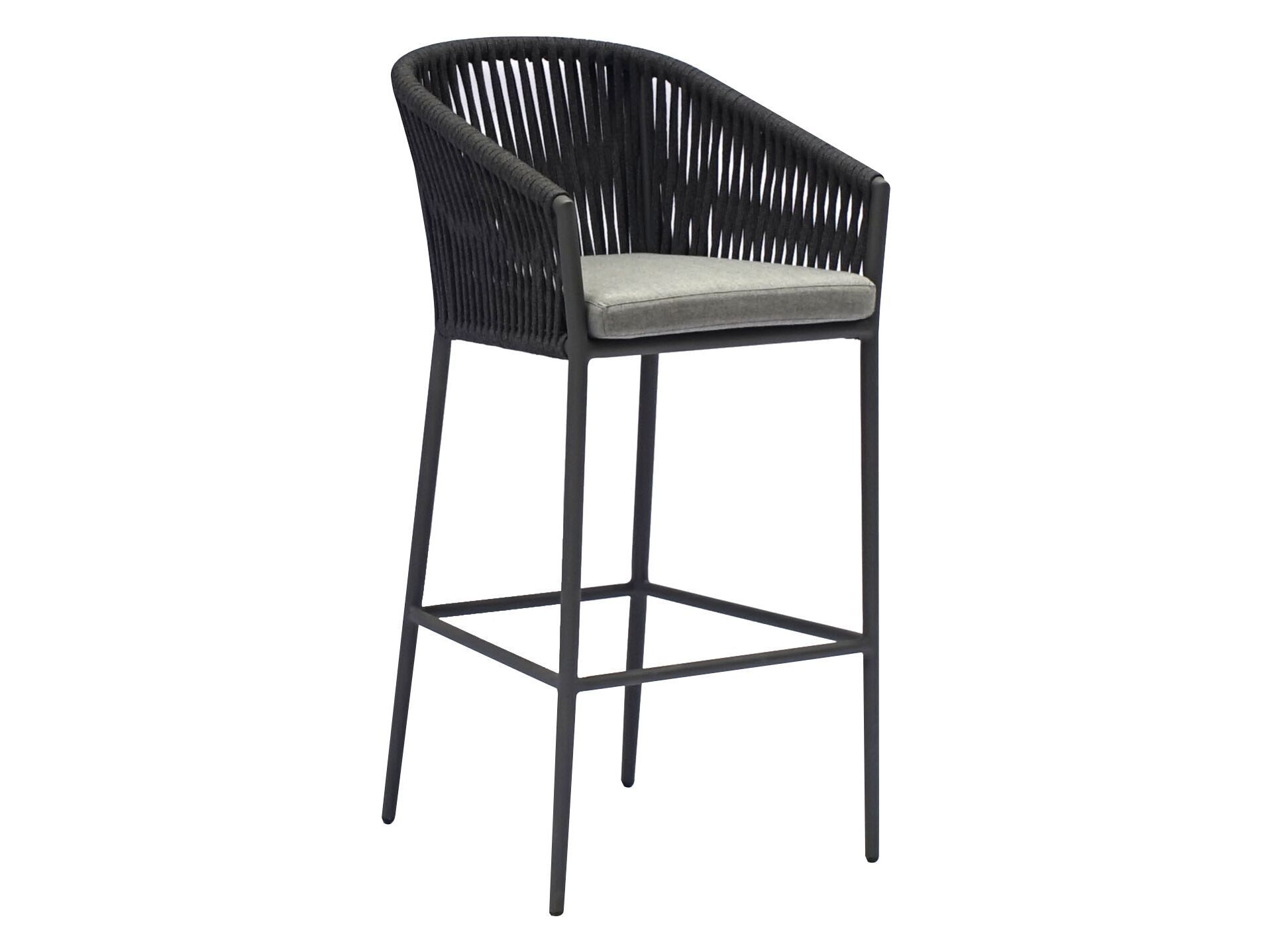 Высокий тканевый садовый стул с подлокотниками Jati Kebon Fortuna Rope ARCH-00132208