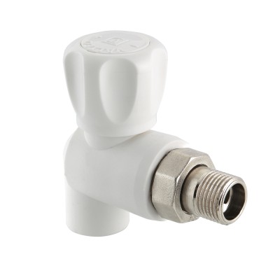 VTp.718.0.02505 Кран шаровой полипропиленовый со сгоном угловой Valtec 25 мм х 3/4" 
