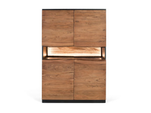 Шкаф из акации со встроенным освещением