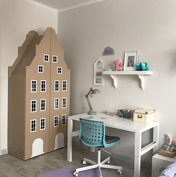 Шкаф-домик детский двухдверный "Амстердам-1" МАНДАРИН АМСТЕРДАМ 179524 Фиолетовый Santreyd  - Вид №5