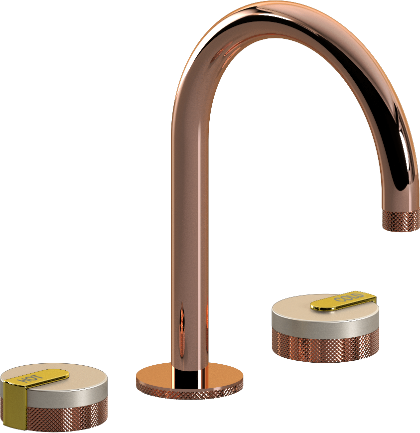 E-11512-R1BNi-L1PB-RG Смеситель для умывальника на 3 отвертия GRAFF MOD+