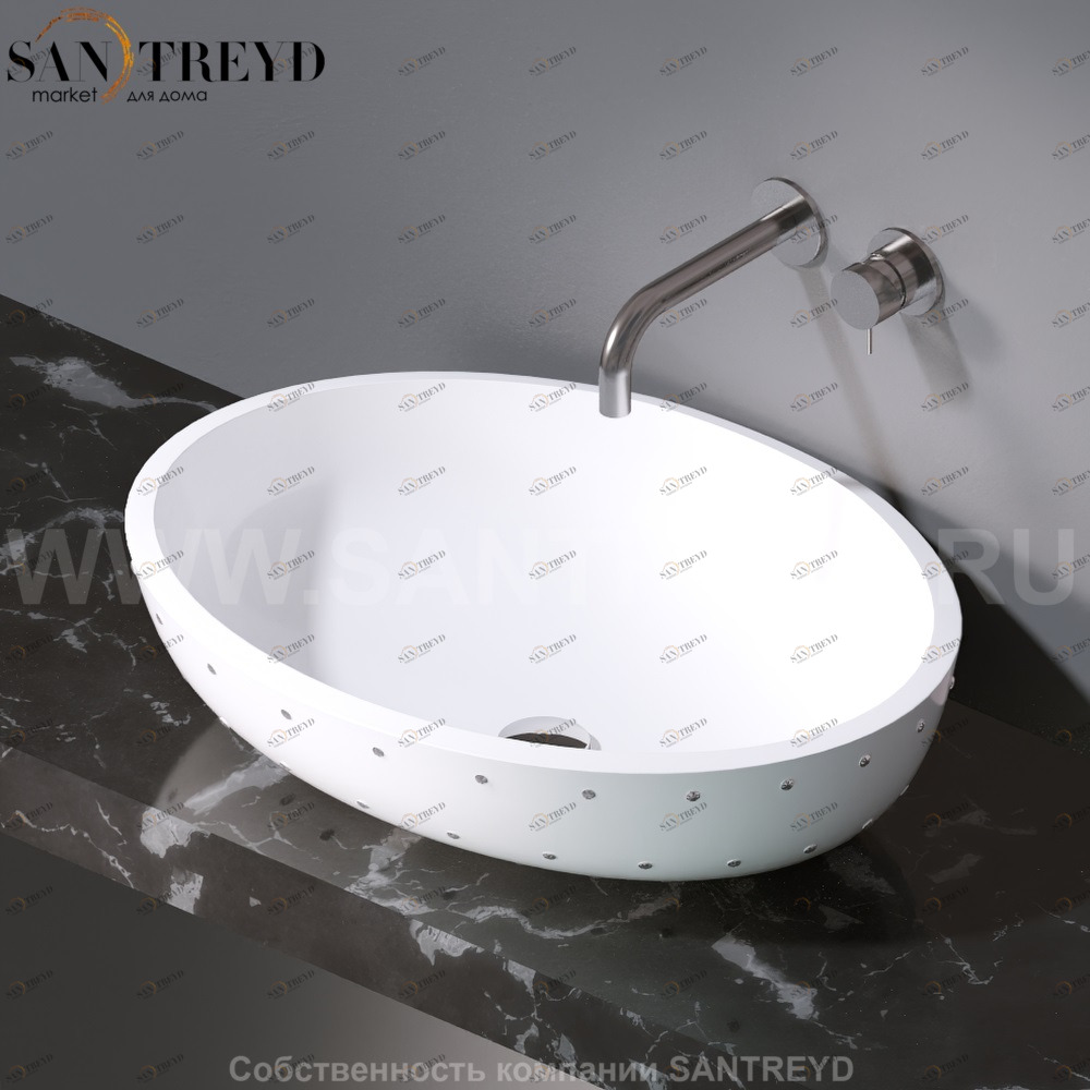 L280.100SW Накладная раковина на столешницу  овальная A. e T. Italia OVAL AeT ITALIA