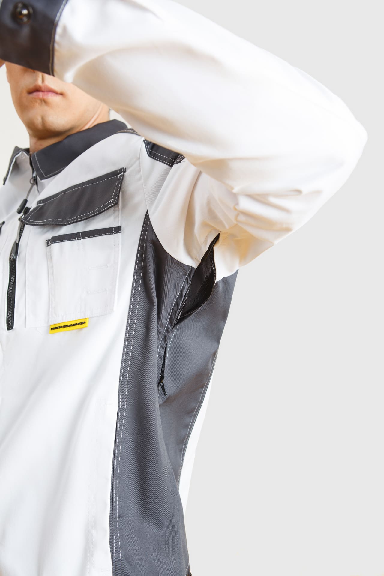 4974830 Костюм  NEW белый графит STATUS  Летняя спецодежда  размер 56-58/182-188  - Вид №11