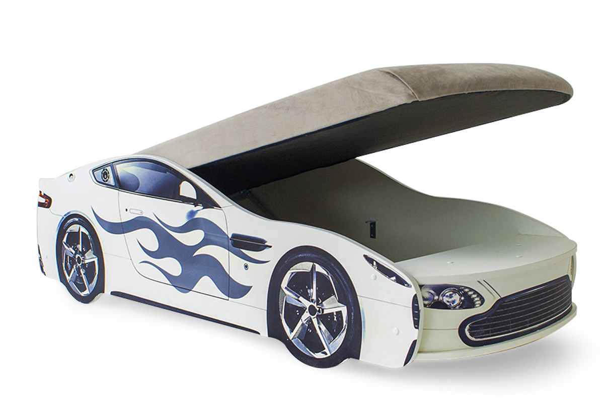 Детская кровать-машина "Бондмобиль" белая БЕЛЬМАРКО  326765 Белый Santreyd  - Вид №1