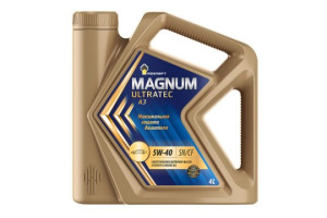 17940601 Моторное масло Magnum Ultratec A3 5W-40 SN-CF синт. кан. 4 л 40816442 Роснефть