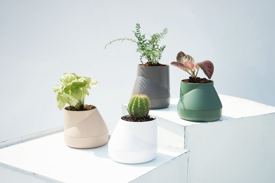 QLX20001-WH Горшок цветочный hill pot, маленький, белый Qualy  - Вид №5