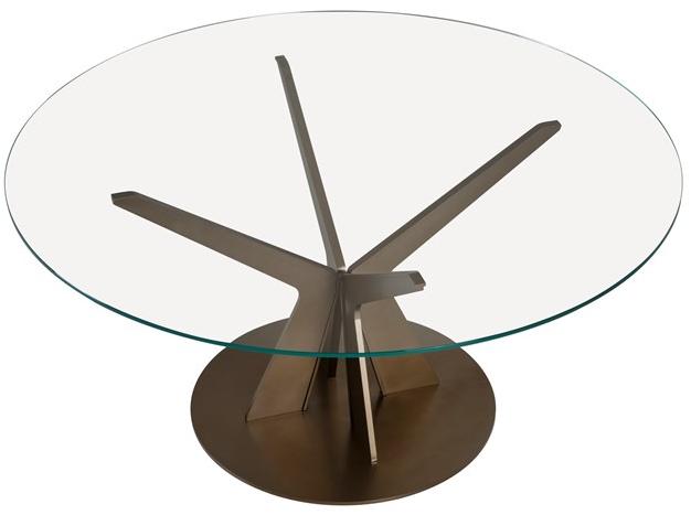 Tonin Casa Круглый стеклянный стол на металлической основе sun-id-1480241 - Вид №1