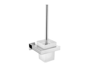 Туалетная щетка из матового стекла и латуни