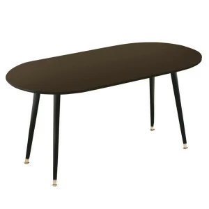 Кофейный столик с черными ножками темно-коричневый Soap WOODI  00-3966127 Коричневый