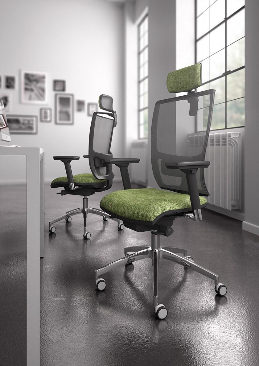 Leyform Поворотный офисный стул из ткани с подлокотниками Cometa sun-id-1486304 - Вид №9