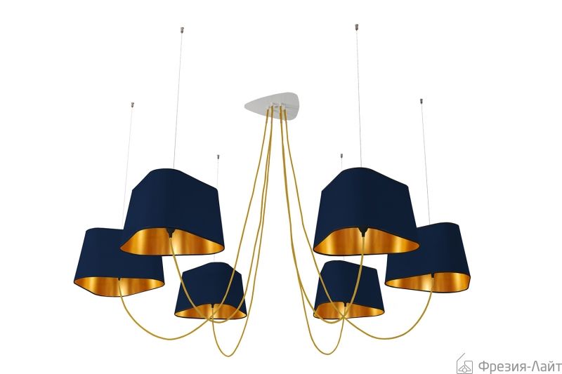 Designheure Lustre 6 Petit Nuage Blu/Gold LU6PNBO люстра подвесная 111445